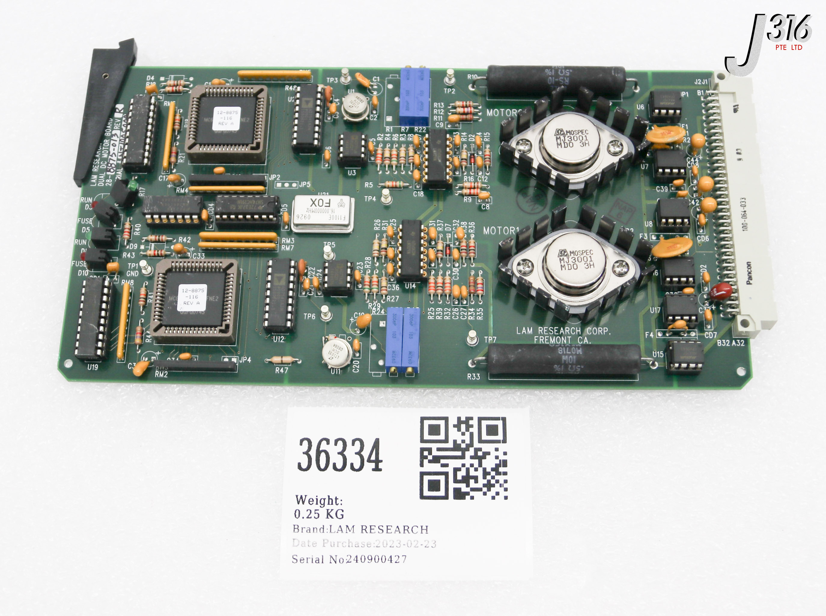 オーダー 36334 LAM RESEARCH PCB, DUAL DC MOTOR BOARD 28-8875-013 | eBay